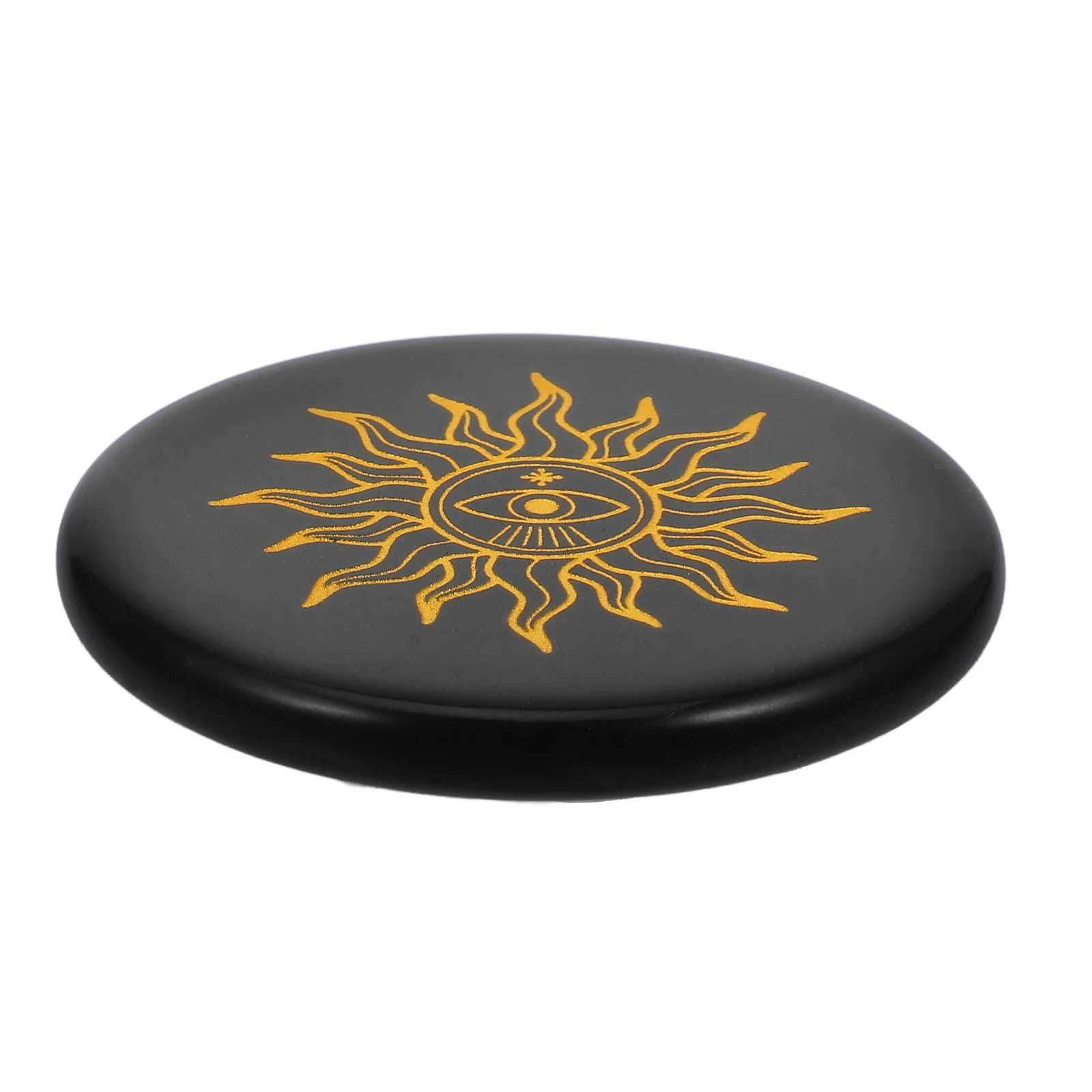 Hermoso adorno artesanal de piedra de obsidiana, decoración para el hogar, oficina, sala de Yoga, decoración de mesa de piedra Natural, artesanía de obsidiana