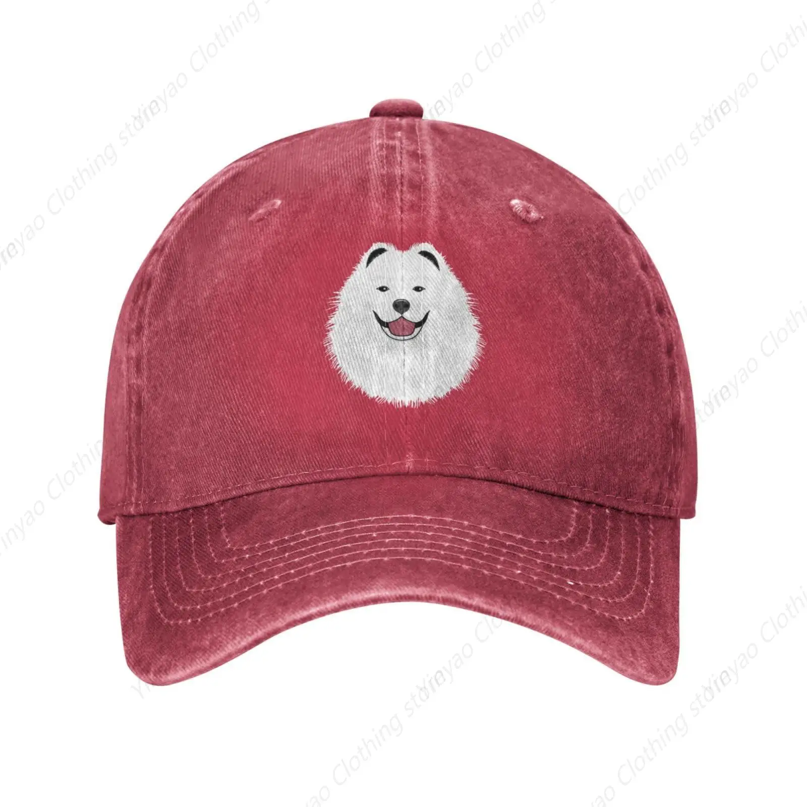 

Cute Samoyed Dog Pet Cowboy Hat Outdoor Sports Baseball Hat Gift Adjustable Truck Hat