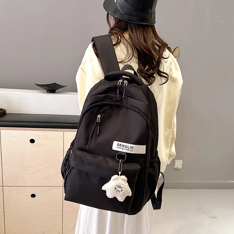 

Элегантный дизайнерский рюкзак для показа мод в Париже и модная простая винтажная кожаная сумка с буквенным логотипом для суперзвезды