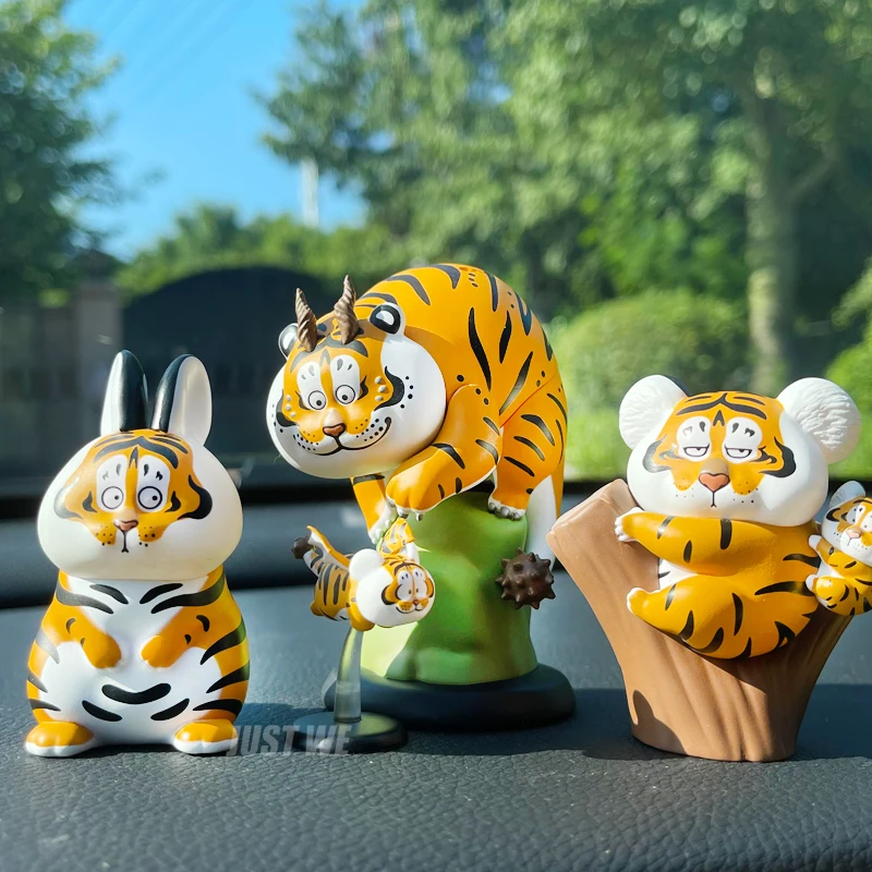 Original I Am Not Fat Tiger Panghu With Baby 1/2 Series Blind Box Anime Figure Doll Toys Trendy Play Kawaii Model Birthday Gift