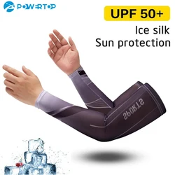 1 pair Cool Cycling Sleeve Sport Cooling Arm Sleeves Anti-sunburn Sunscreen Uv Sports Safety Fitness Body Building Entertainment