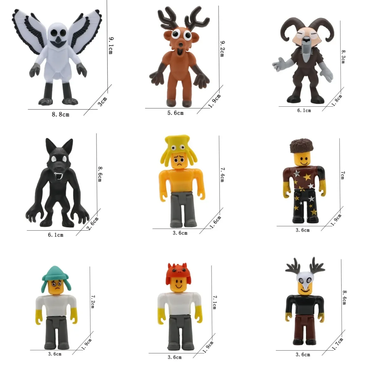 2026 ใหม่ 10 ชิ้น ตัวละครจากเกมสยองขวัญ 99 คืนในป่า กวาง แพะ นกฮูก นักเดินทาง ของตกแต่งและฟิกเกอร์