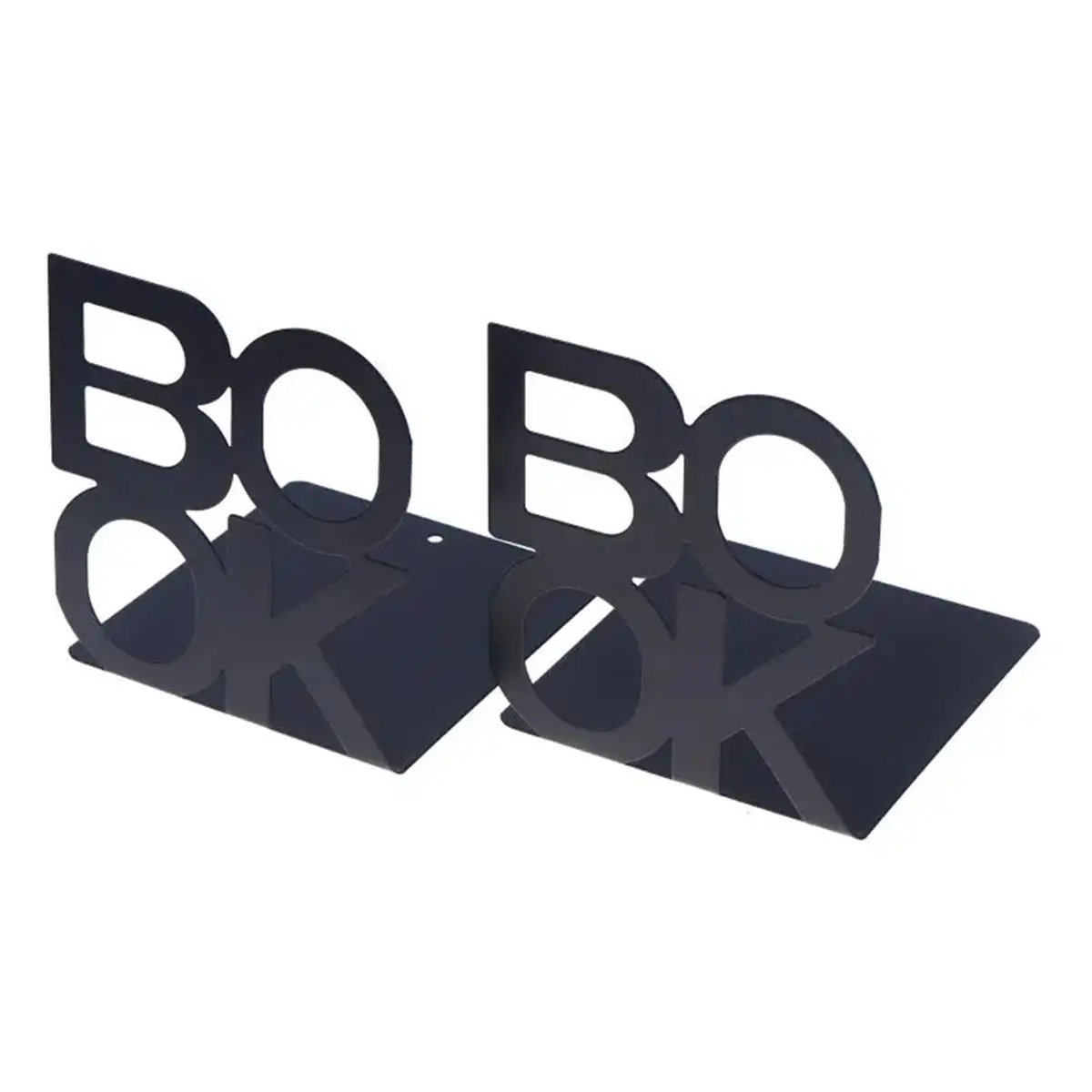 Best of 2026 Metal Bookends 2Pcs, Non-Slip Book Stand for Home , Library, School Stationery Accessories