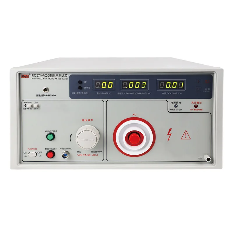 

Merrick RK2674-AC20 withstand voltage tester AC 20KV high voltage 20mA current breakdown dielectric strength