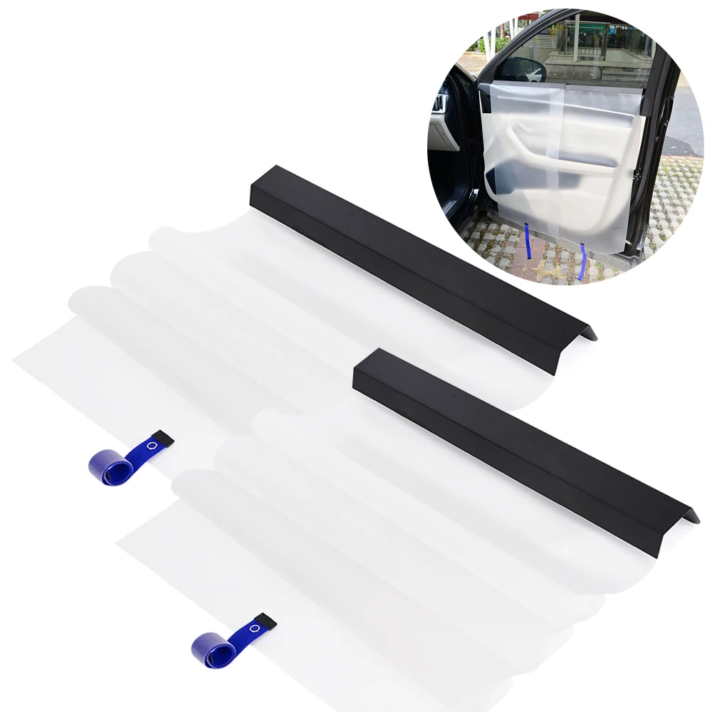 

EHDIS 2pcs/Set Covering Guards Protector Tools Car Side Door Panel Waterproof Pads Window Tint Glass Wash Cleaning Accessories