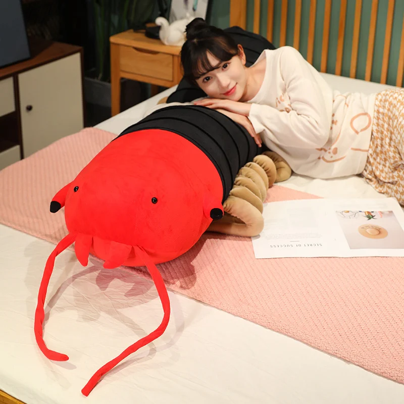 Simulato centopiedi peluche bruco lungo cuscino bambola che dorme gamba morsetto bambola che dà fidanzata regalo di compleanno