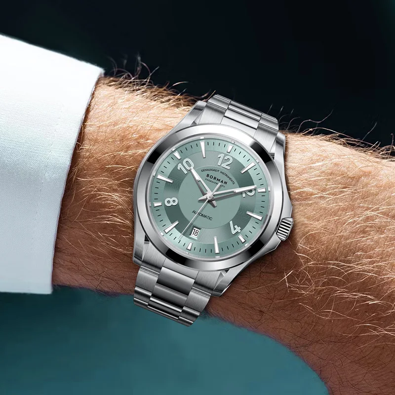 BORMAN BM3968 Men Watch Top Luxury Brand 41.5MM Automatic Mechanical Wristwatch 50 Waterproof Sapphire Luminous Date MIYOTA 8215