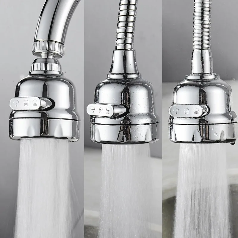 360 Degree Swivel Kitchen Faucet Aerator Adjustable Dual Mode Sprayer Filter Diffuser Water Saving Nozzle Bath Faucet Connector