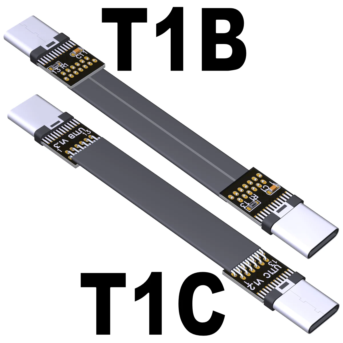 FFC Type-C USB 3.1 Extension Ribbon Cable Fold 90 USB C FPV Slim Flat Soft FPC Charge Brushless Handheld Gimbal Monitor 10G/bps