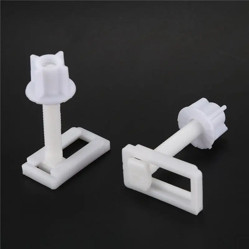 A93E-8Pcs DIY Plastic Toilet Seat Screws Fixings Fit Toilet Seats Hinges Repair Tools Type&Size:5 4.4X2.4Cm