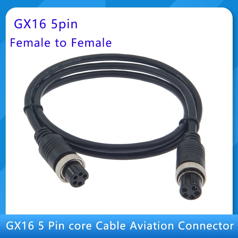 

GX16 5 Aviation Plug Socket Connection Wire Industrial Grade GX16-5 Pin Male Female Connector Extension Line
