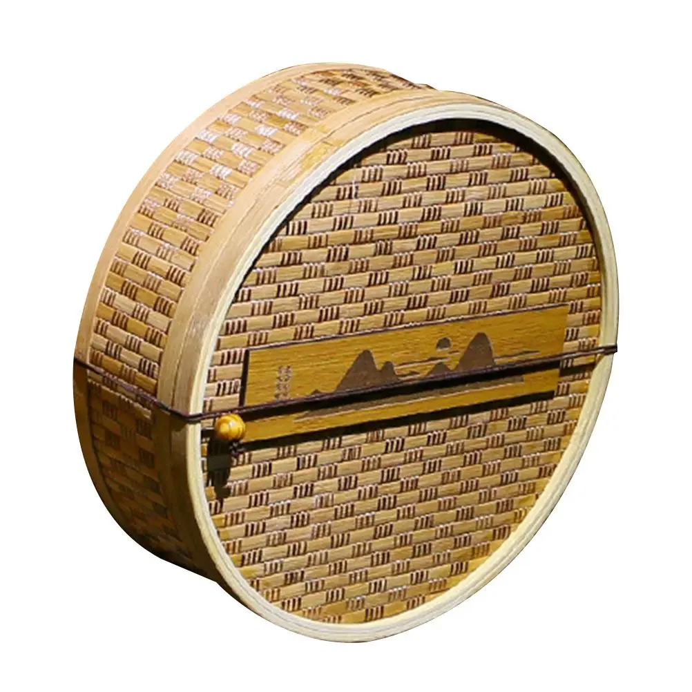 

Bamboo Tea Box Loose Leaf Cake Storage Holder Organizer Puer Containers Tins Chest Premium Material Practical Retro High