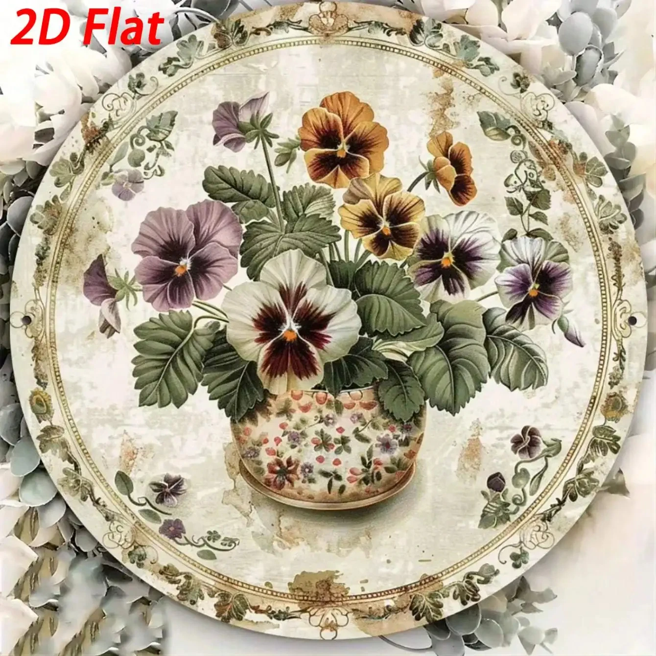 Fayue Vintage Metal Wall Sculpture 20X20Cm, Suitable for Indoor and Outdoor Decoration in Gardens, Courtyards, Patios, and Homes
