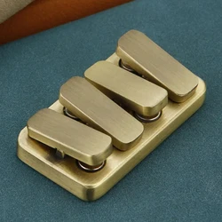 EDC Magnetic Clicker Haptic Coin Mechanical Slider Fidget Toy Push Card Metal Mini Stress Reliever Piano Key Pushing Papa Handle