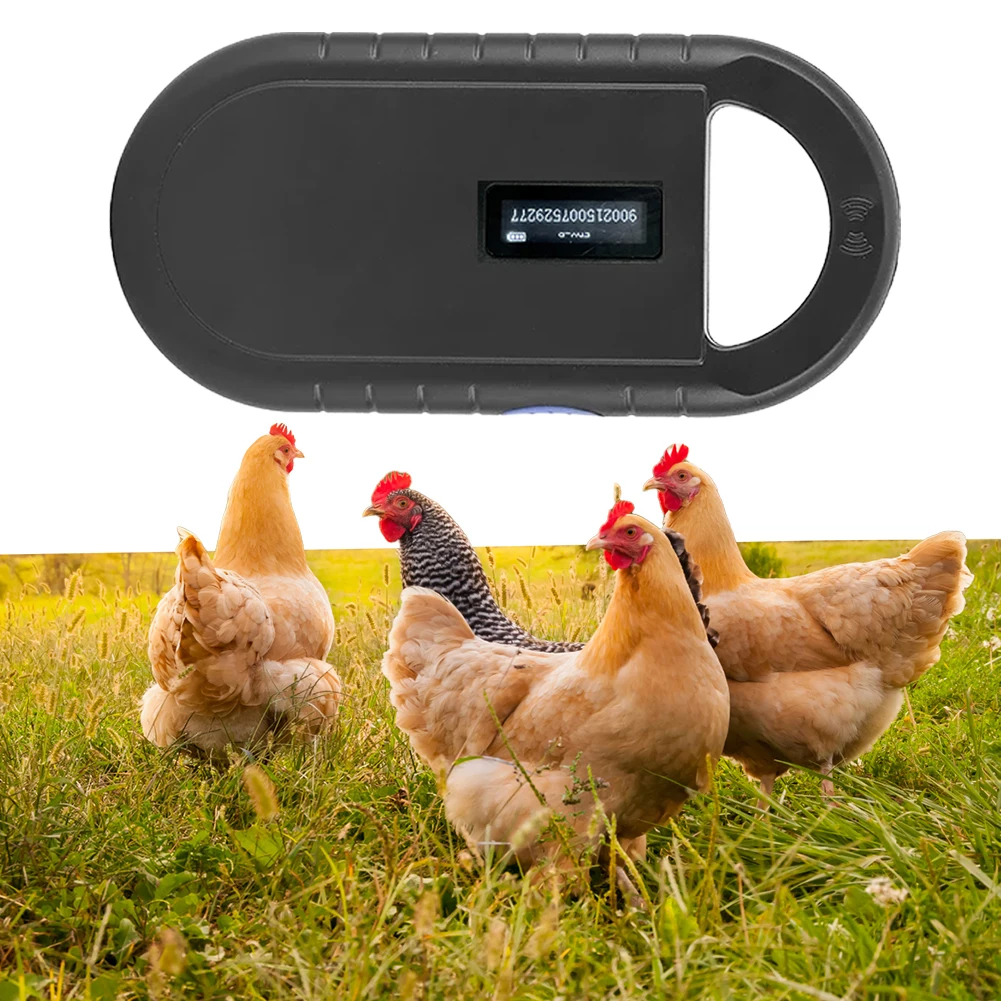 Micro Chip Reader Scanner Rechargeable Animal Tag Scanner with Stable OLED Display for ISO 11784/11785 FDX-B and ID64 RFID EMID