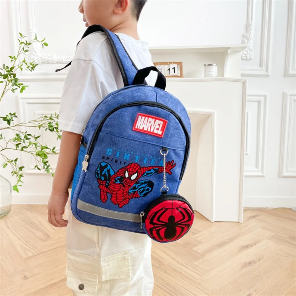 Disney Marvel Cartoon Padrão Mochila, Mochila Infantil de Grande Capacidade, Presentes do Jardim de Infância, Moda, Versão Coreana