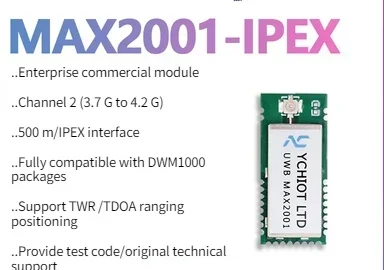 High Power UWB Module UWB Indoor Positioning Remote UWB Max2001 Module Compatible with DWM1000