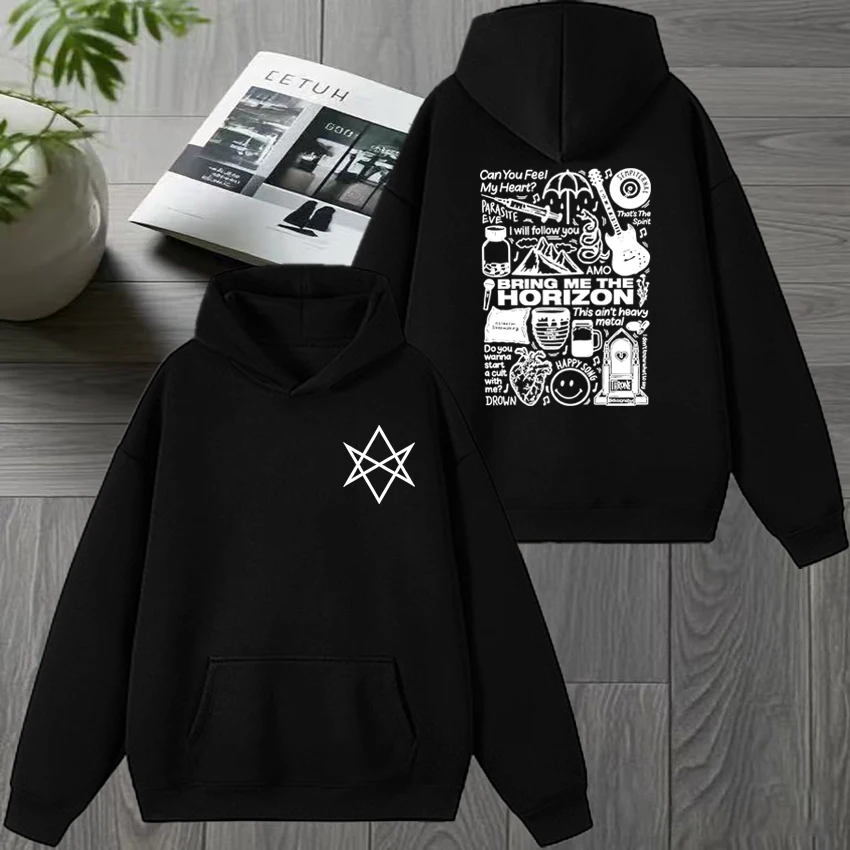 

New Rock band Bring me the Horizon BMTH heavy metal rock band Hoodie Men women vintage pullover Unisex Fleece Casual streetwear