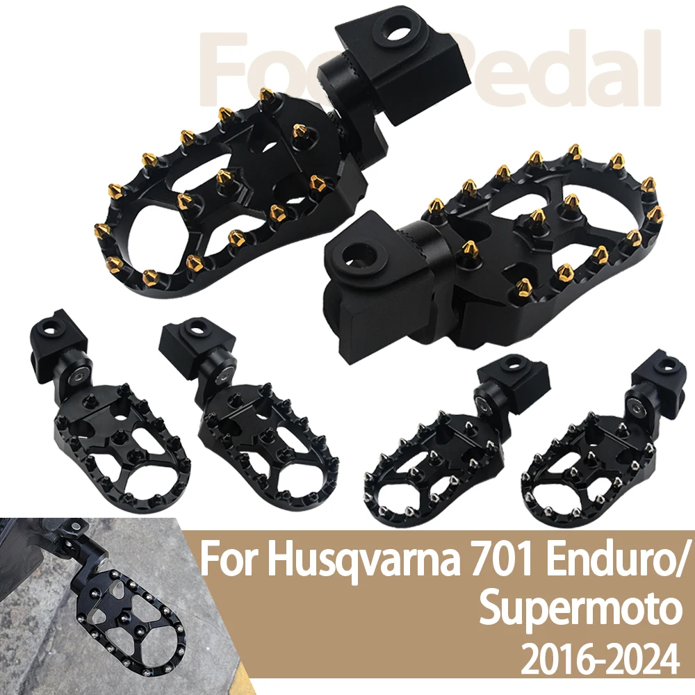 

1 Pair Footpeg Footrest For Husqvarna 701 Enduro Motorcycle Adjustable Front Foot Pegs Rests Pedals For HUSQVARNA 701 Supermoto