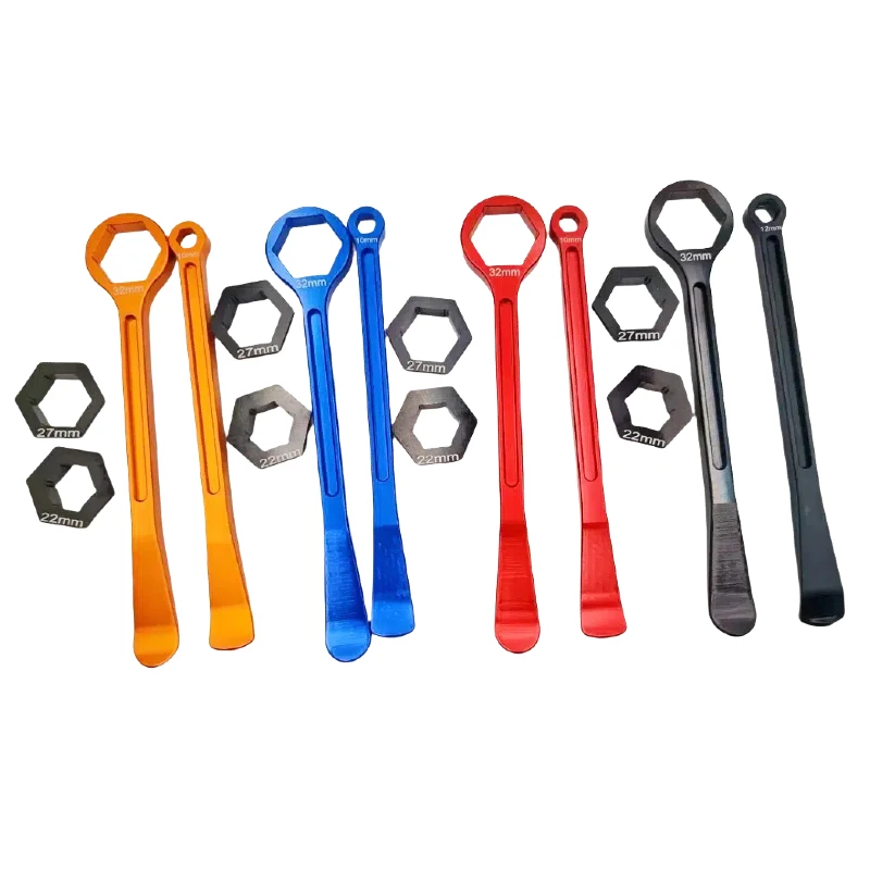 Palanca de neumáticos para vehículos todoterreno, kit de herramientas de reparación de neumáticos de motocicleta con llave de eje hexagonal, hierro para neumáticos y herramientas manuales de barra de palanca