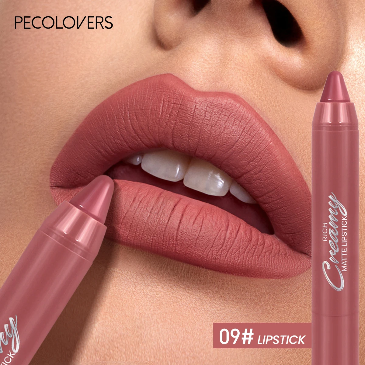 Meerdere kleuren matte lipliner, gebruik als lipliner en lippenstift, gemakkelijk nauwkeurig aan te brengen, waterdicht, langdurige anti-aanbaklaag