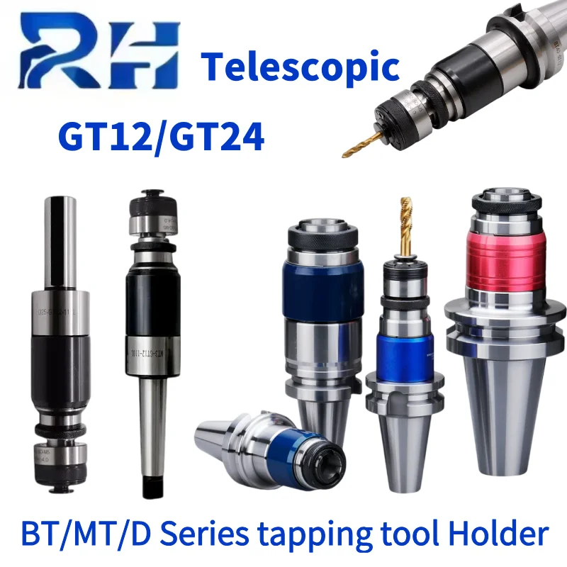 BT30 BT40 MT2/3 NT Serie Telescopic Tapping Tool Holder GT12 GT24 TC820 M2-M30 Tap Chuck Collet Overload Protection Tool Holder