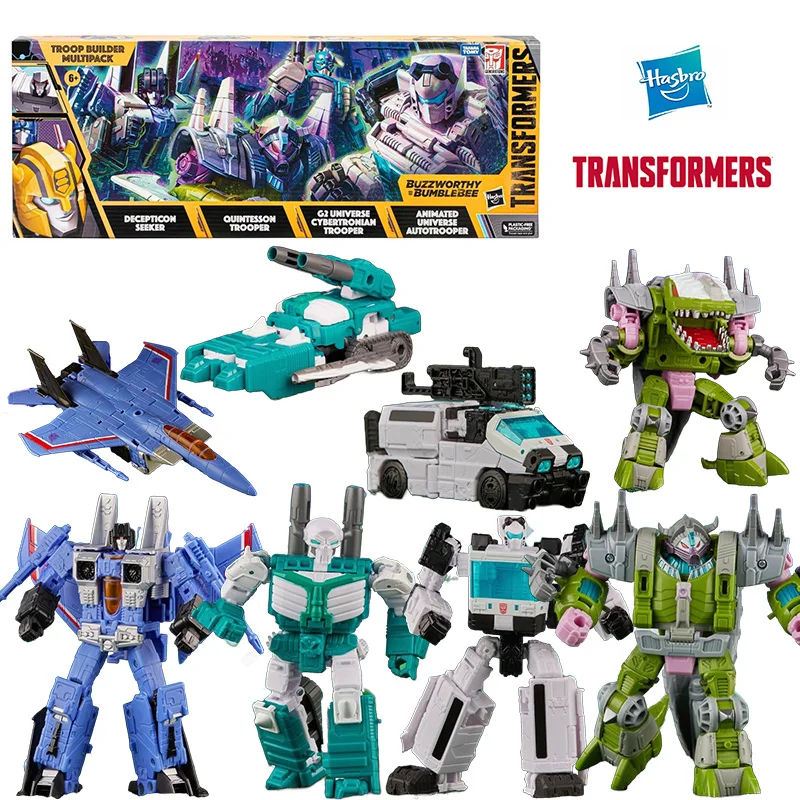 Hasbro Transformers Buzzworthy Troop Builder Multipack 4-Pack 12Cm Original Action Figure Model Toy Birthday Gift Collection