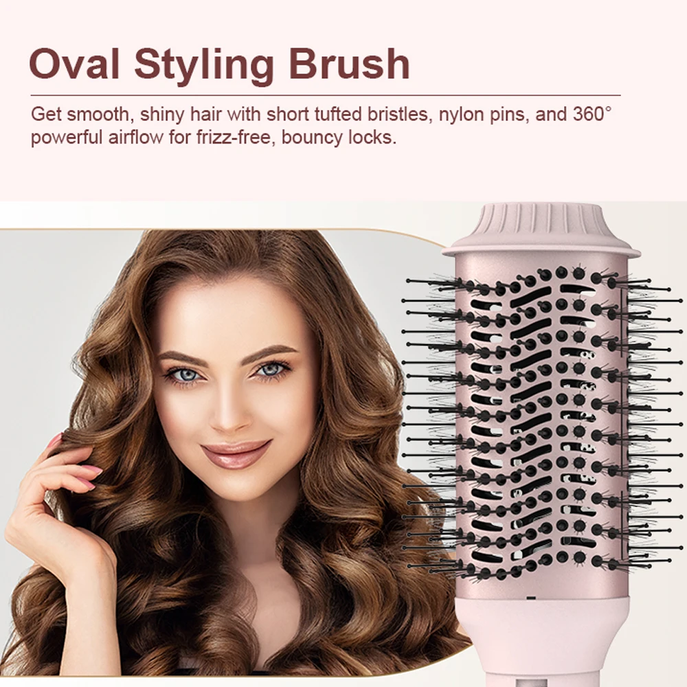 بيع المصنع مباشرة مجموعة مجفف الشعر 5 في 1 أدوات الشعر المهنية مجفف النفخ 800 واط فرشاة الهواء الساخن مع برميل الشباك التلقائي
