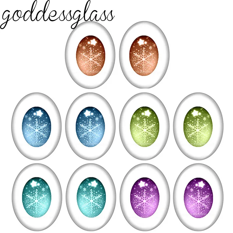

5pairs Cartoon Doll crystal Eye Snowflake Stars pupils 10x14mm/13x18mm Oval photo glass cabochon demo flat back Making findings