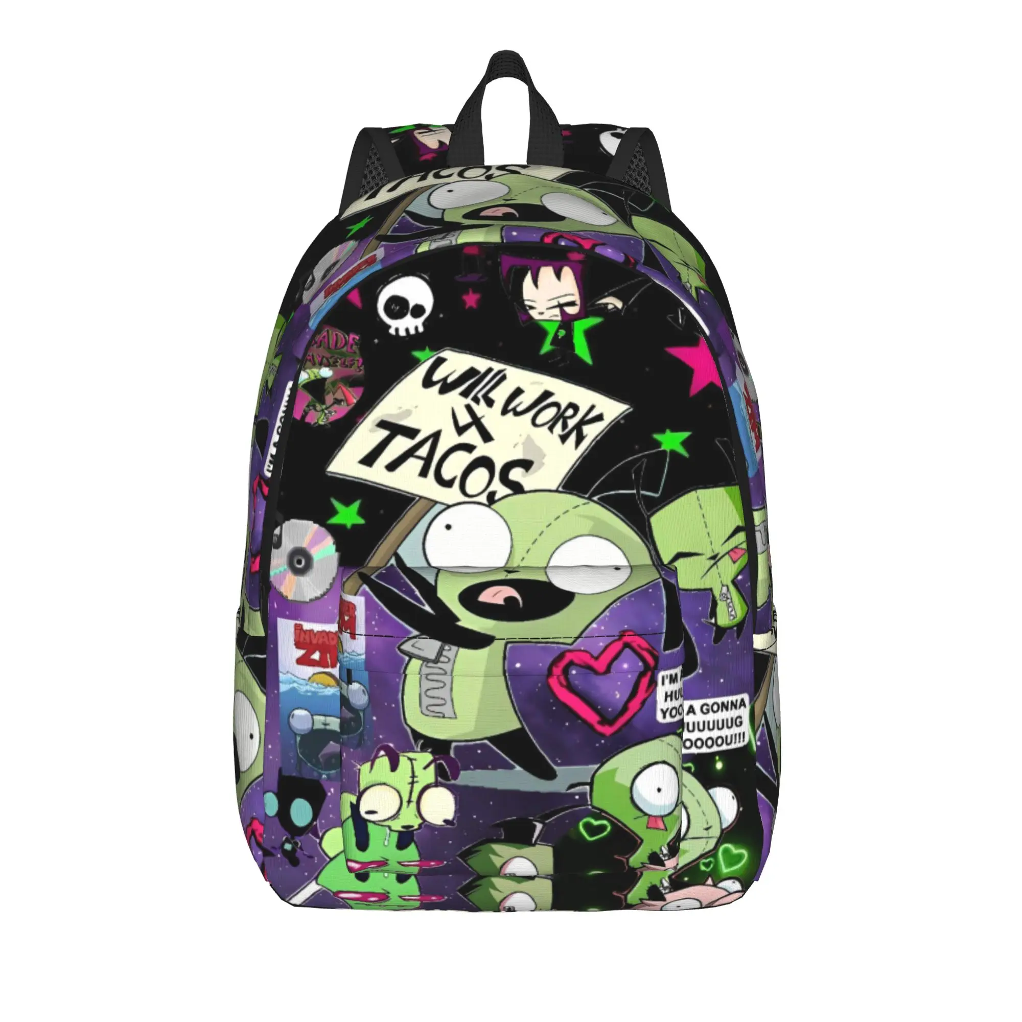 Invaders Zims Gir Dib Robot Backpack  Stylish Backpacks Girl College Large High School Bags Design Rucksack
