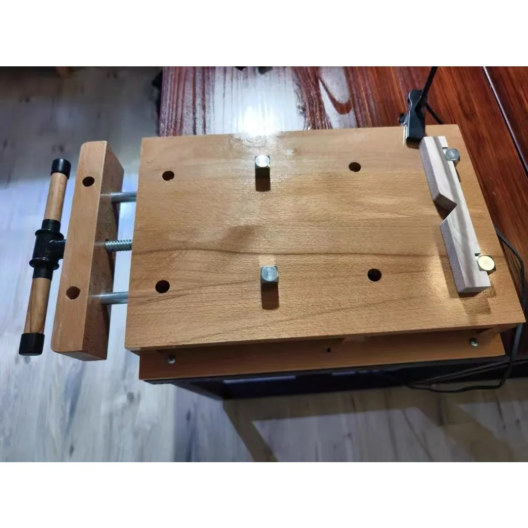 Portable Hardwood Workbench Bench Wood Desktop for DIY Hand Craft Woodworking with Clamping And G-Fixtures
