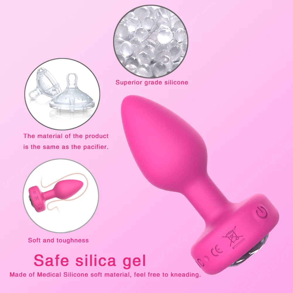 Tapón Anal inalámbrico para hombres y mujeres, vibrador con Control remoto, masajeador de próstata, estimulador, masturbador femenino, Juguetes sexuales