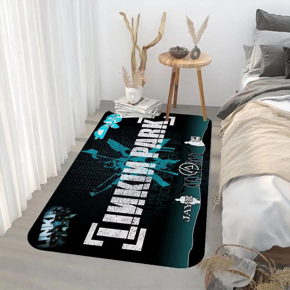 L-Linkin P-Park Band Room Mats Anti-slip Absorb Water Long Strip Cushion Bedroon Mat Household Carpets