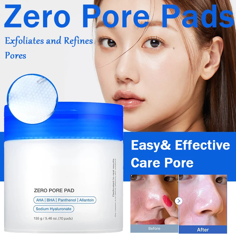 

Тонеры для лица, отшелушивающие подушечки для ухода за порами с молочной кислотой AHA, салициловой кислотой BHA для всех типов кожи, корейский уход за кожей (70 шт.)