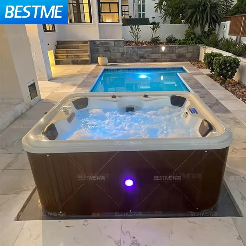 Big Size Villa Bathtubs Hot Tub Air Jetted Massage Bathtub Deep Whirlpool Bathtub Tub For Outdoor Using