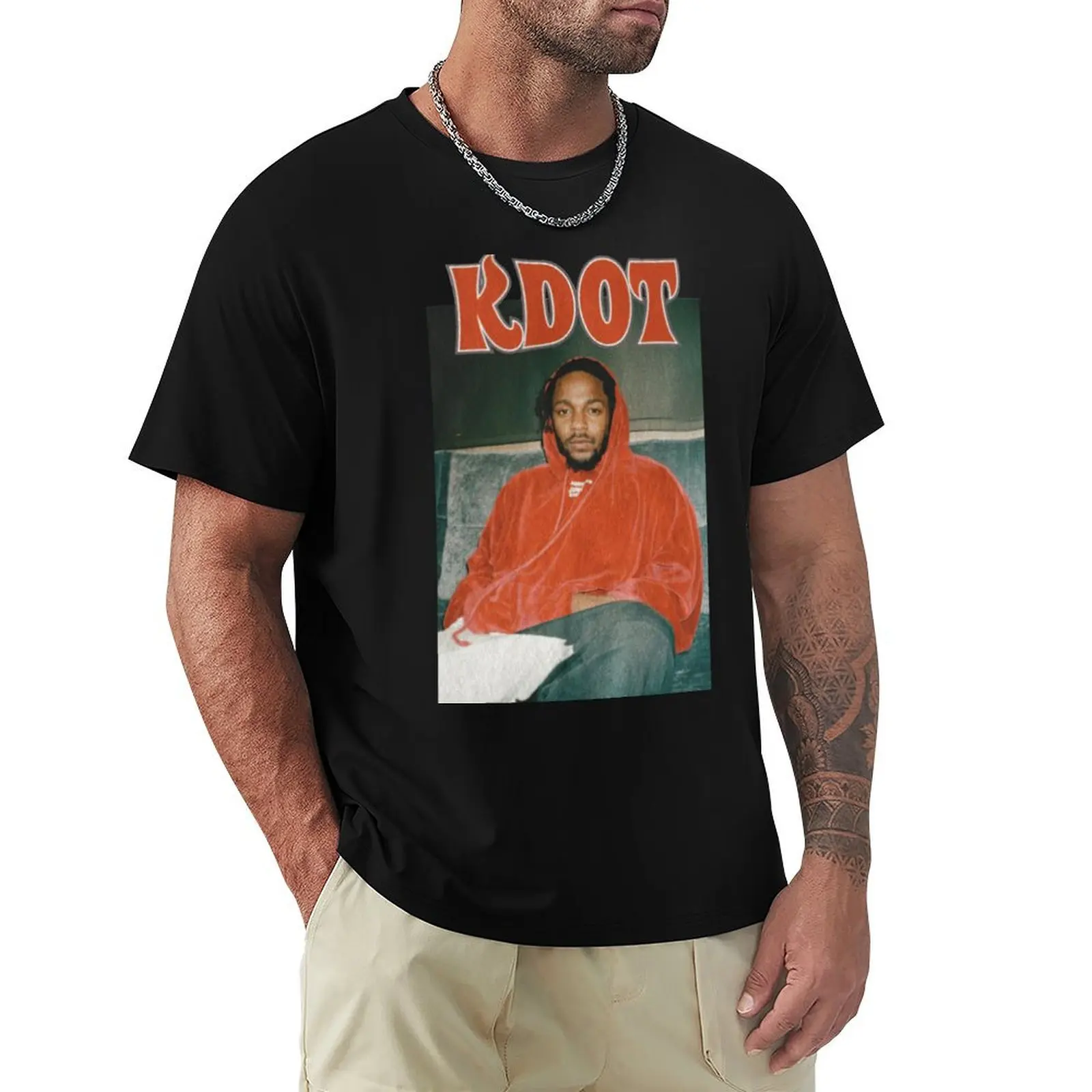 Kendrick Lamar Vintage T-Shirt Basic Crew Neck Short Sleeve Top