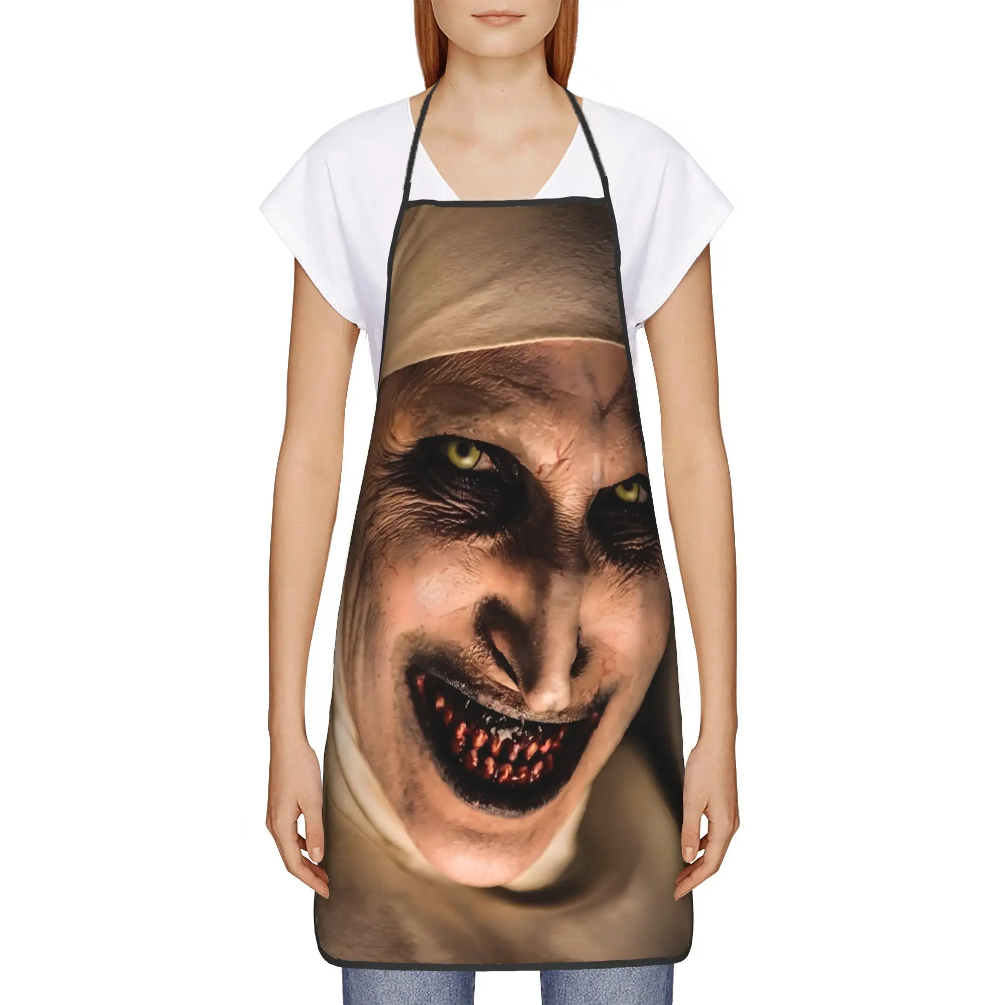 The Conjuring Last Rites Horron (3) Apron  Cute Cleaning Kitchen Accessories Home Barber Aprons without Pocket