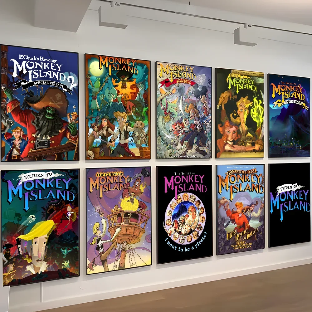 Classic Game The Secret Of Monkey Island Metal Classic Movie Posters HD Quality Poster Wall Art Painting Study Nordic Decor