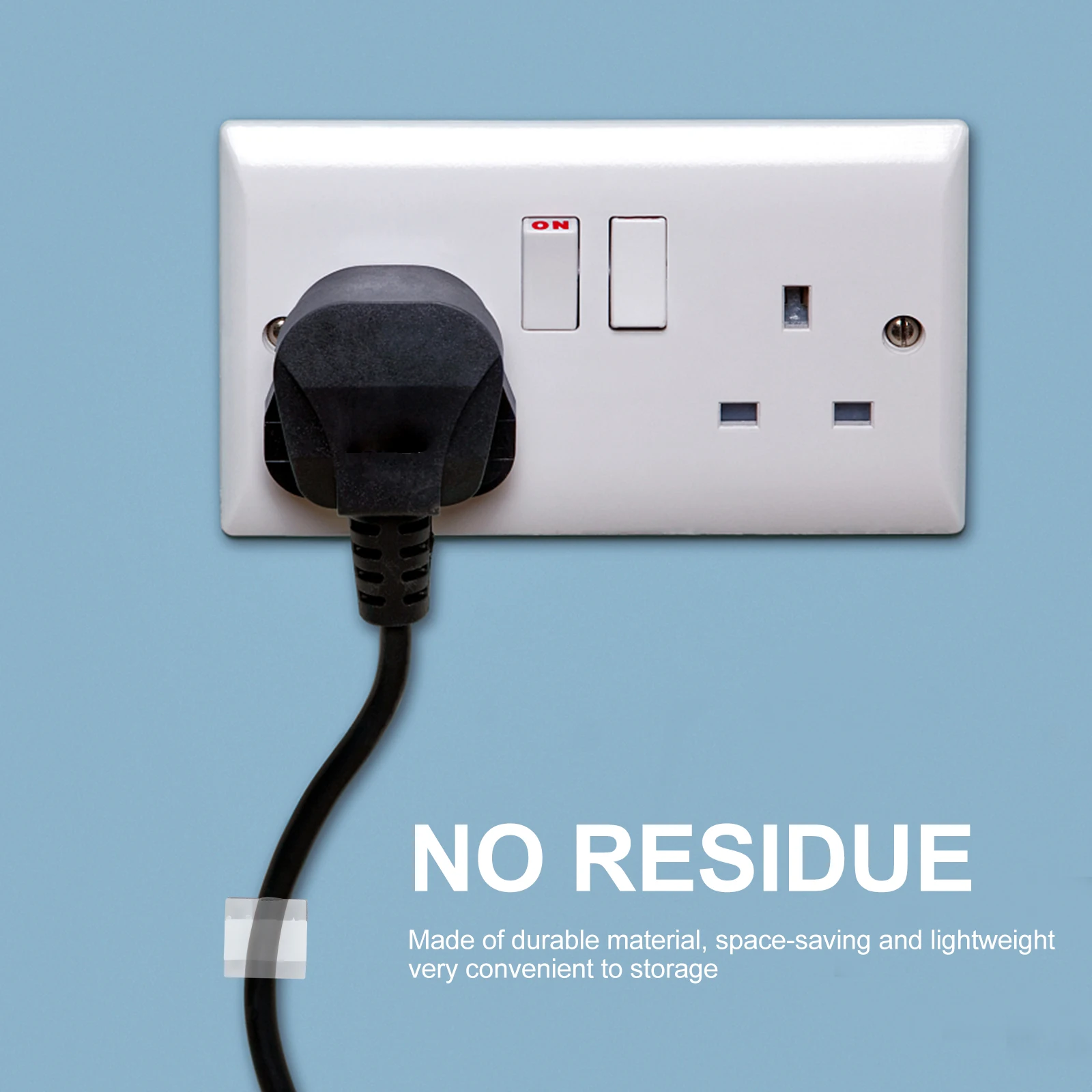 

100Pcs Adhesive Cable Clips Space Saving Wire Organizer Clips for Smooth Surfaces Ideal for Home Office Decor and