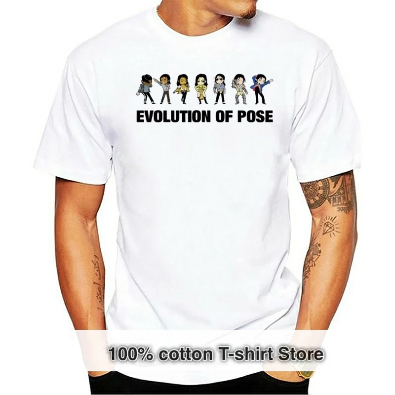 

100% Cotton Evolution Of Pose printing Tshirt Michael Jackson Fashion Funny T Shirt Casual Novelty T shirt Men Women Style Tee