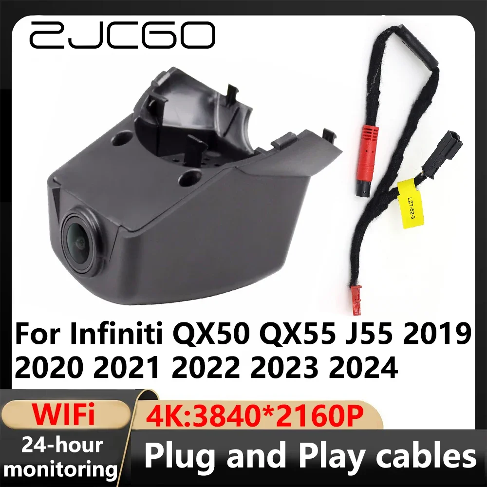 

ZJCGO 4K Wifi 3840*2160 DVR Dash Cam Camera Video Recorder for Infiniti QX50 QX55 J55 2019 2020 2021 2022 2023 2024