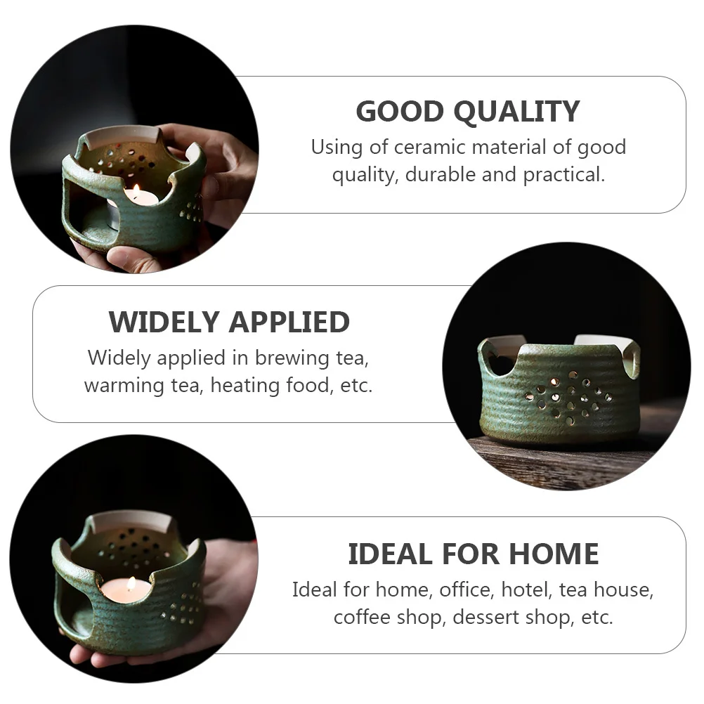 

Ceramic Teapot Warmer with Exquisite Handmade Design for Tea Heating and Food Warming Ideal Home Office Hotel Use Holder