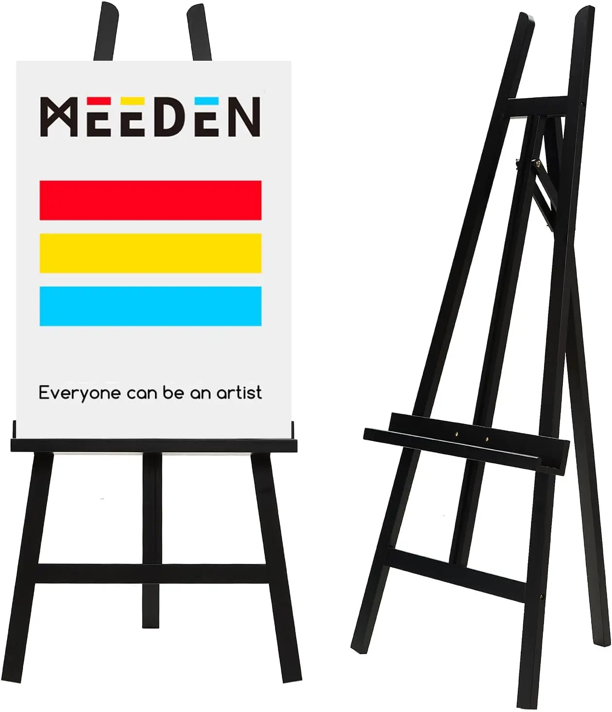 

Adjustable Wooden Display Easel Stand for Painting, A Frame Art Easel for Canvas up to 60" for Artist Adults Drawing Picture