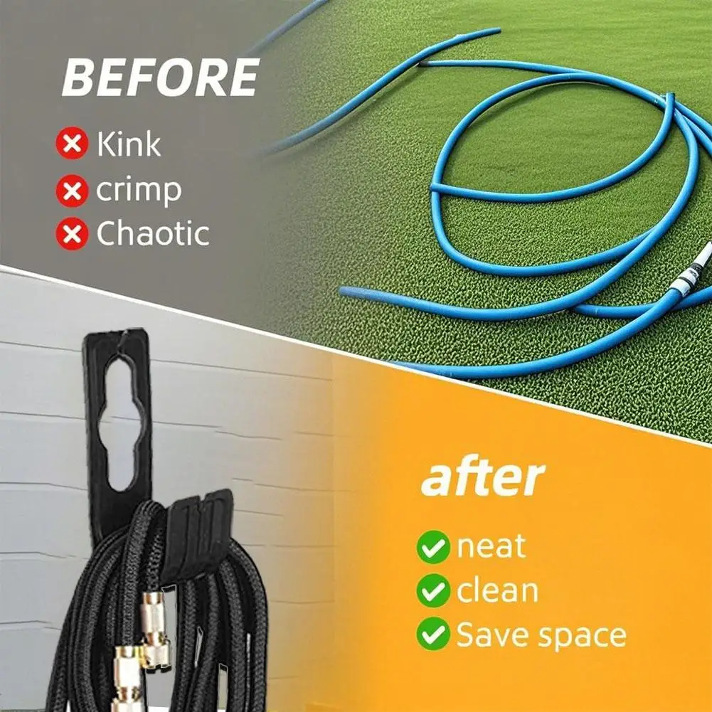Garden Hose Hanger Garden Watering Hose Storage Rack Outdoor Faucet Hanger Home Wall Mount Fixed Rack Water Pipe Hook Accessory