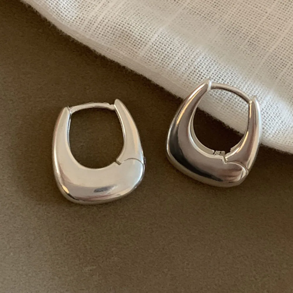 925 Sterling Silver Earrings For Women Trendy Simple Gold Bag Shape Earring Jewelry Prevent Allergy Party Christmas Accessories