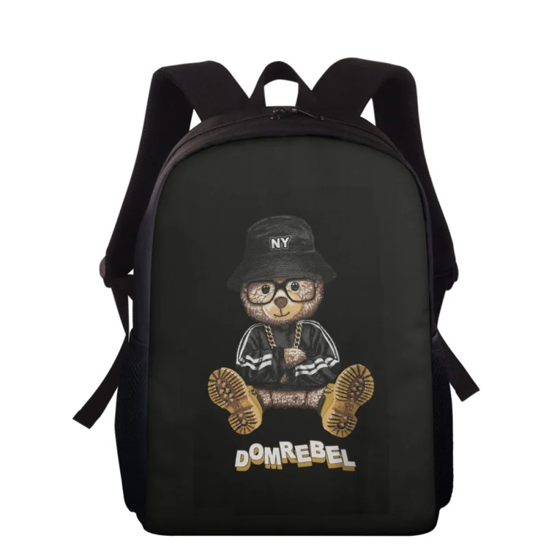 Mochila con estampado de la serie Wild Mini Bear para niños, mochila escolar para adolescentes, bolsa para estudiantes, mochila de gran capacidad