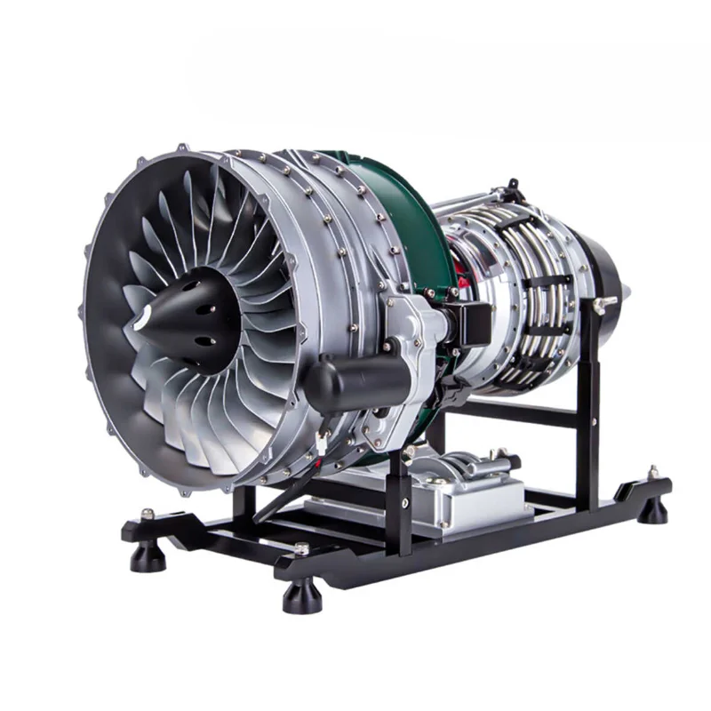 Full alloy aircraft turbofan engine model assembly toy