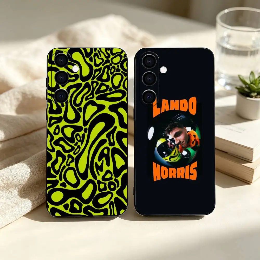 Racing Driver L-Lando N-Norris   Black Soft Silicone Phone Case For Samsung Galaxy A71 A72 A73 A51 & Other Related Models