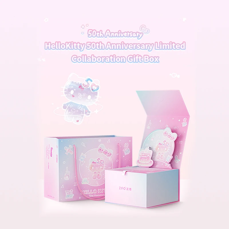 ZGO X Sanrio Quartz Watch Hello Kitty 50th Anniversary Limited Watches for Women Luminous Waterproof New Year Gift  2302