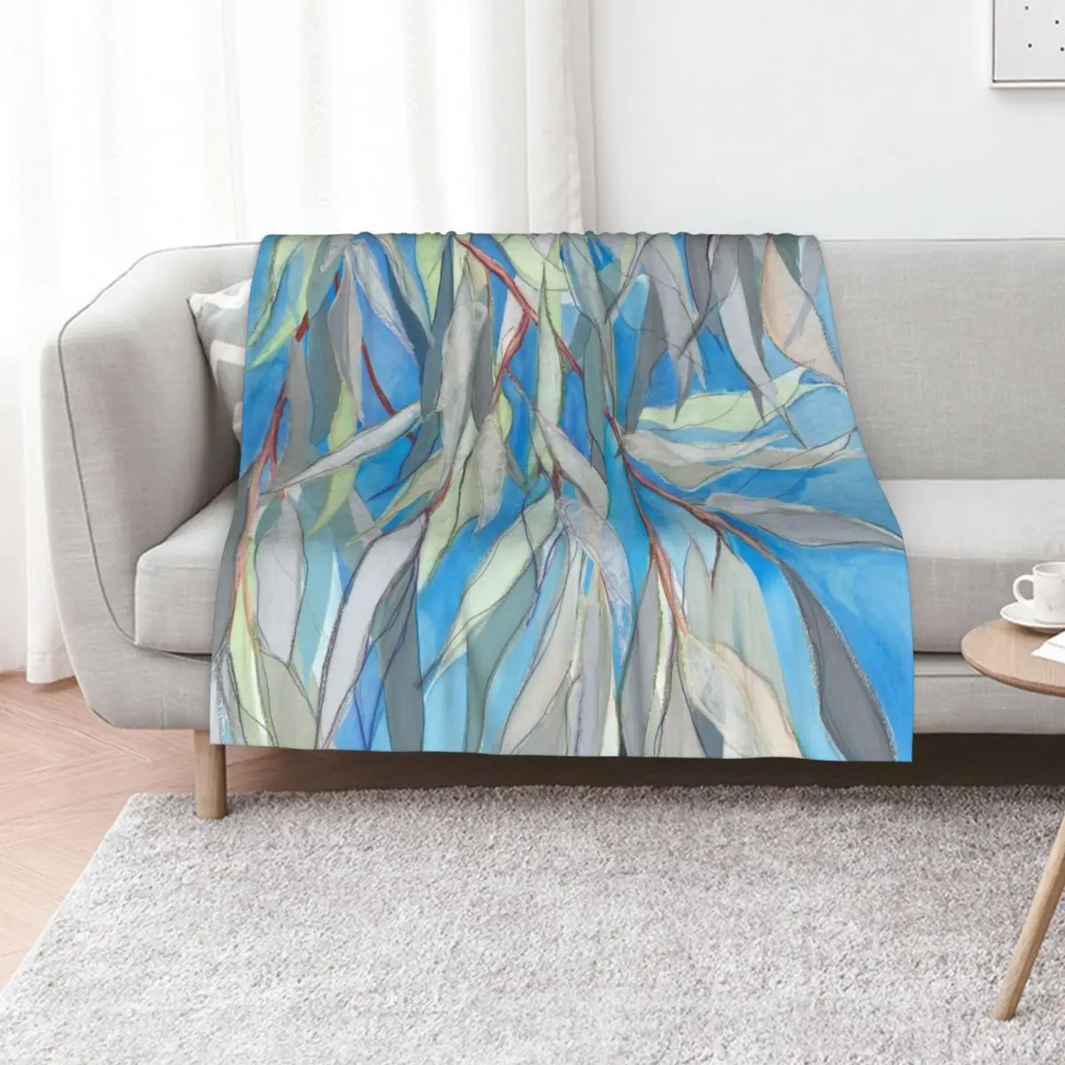 Blue Skies Throw Blanket Luxury Brand for winter blankets ands valentine gift ideas Plaid on the sofa Decorative Throw Blankets